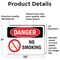Signmission No Smoking Danger Sign, Vinyl Decal, 10in W x 7in L, 2PK OS-2PACK-DS-D-710-L-1469 - alternate 2
